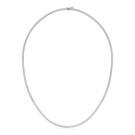 5 CTW Round Caydia Lab Grown Diamond Tennis Necklace 14K White Gold Stone Color F  Charles amp Colvard at Charles and Colvard