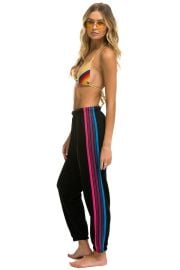 5 STRIPE SWEATPANTS - BLACK PINK PURPLE - at Aviator Nation