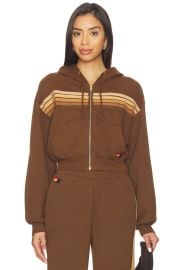 5 Stripe Cropped Zip Hoodie at Revolve