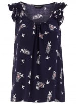 Bird print top like Lily's at Dorothy Perkins