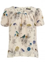 Bird print top like Lily's at Dorothy Perkins