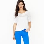 White lace tshirt like Robins at J. Crew