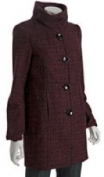 Maroon tweed coat like Lily's at Bluefly