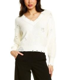 525 America Distressed V neck Sweater at Rue La La