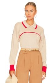 525 America Polo Tipped Shrug Pullover at Revolve