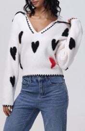 525 Amor Intarsia Heart Sweater at Nordstrom