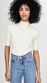 525 Wide Rib Mock Neck Pullover at Shopbop