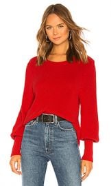 525 america Bishop Sleeve Sweater in Cardinal Red from Revolve com at Revolve