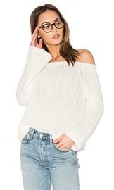 525 america Off Shoulder Sweater in Bleach White from Revolve com at Revolve