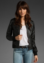 Black leather jacket like Robin's at Revolve