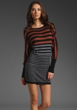 Striped grey sweater dress at Revolve