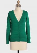 Green cardigan at Ruche