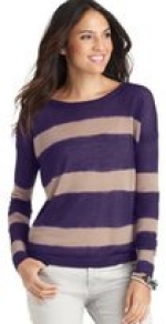 Purple striped sweater at Loft