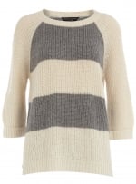 Grey striped sweater at Dorothy Perkins