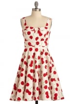 Cherry print dress at Modcloth