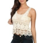 Magnolias crochet top at Wet Seal