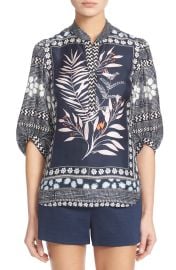\'Chrystie\' Print Silk Top at Nordstrom