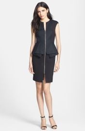 \'Jamthun\' Structured Peplum Cotton Blend Sheath Dress at Nordstrom