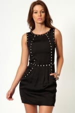 Studded dress at Boohoo