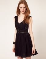 Black studded dress at Asos