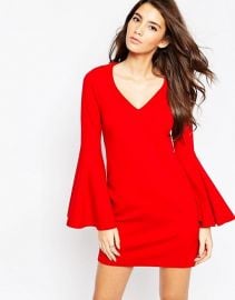 60s Shift Dress with Flared Sleeves in Ponte by Asos at ASOS