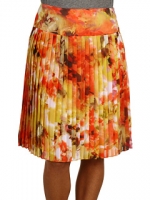 Orange floral skirt at 6pm