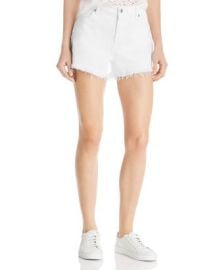 7 For All Mankind High Rise Cutoff Jean Shorts in Clean White Bloomingdales at Bloomingdales