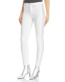 7 For All Mankind Side-Stripe Ankle Skinny Jeans in White Fashion Women - Bloomingdale s at Bloomingdales