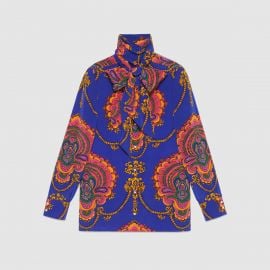 70s Graphic Print Silk Shirt by Gucci at Gucci