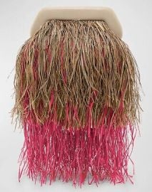 735 THEMOIRE BIOS STRAW FRINGES OAT BERRY CLUTCH PURSE BAG eBay at eBay