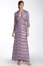 Amy's purple bridesmaid dress at Nordstrom