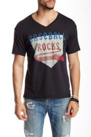 7th Inning Stretch Baseball Rocks Graphic V-Neck T-Shirt at Nordstrom Rack