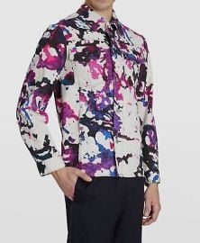 830 Dries Van Noten Menaposs Purple Valashe Denim Jacket Coat Size XL eBay at eBay