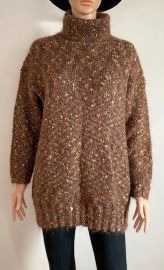 90s Express Tricot Chunky Rust Brown Multi Earth Toned Mohair - at Etsy