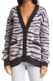 90s Oversize Check Wool & Alpaca Blend Cardigan at Nordstrom