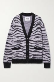 90s tiger-intarsia cardigan at Net a Porter