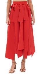 A. W.A. K.E. MODE Multiple Asymmetric Panels Skirt Red 42 at Shopbop