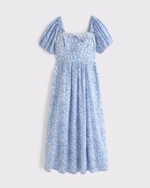 A&F Emerson Puff Sleeve Midi Dress at Abercrombie & Fitch