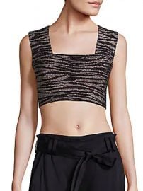 A L C  - Ali Striped Cropped Top at Saks Off 5th