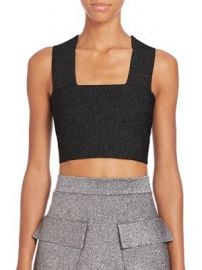 A L C  - Ali V-Back Cropped Top at Saks Fifth Avenue