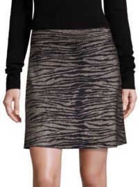 A L C  - Alonso Metallic Tiger-Print Skirt at Saks Fifth Avenue