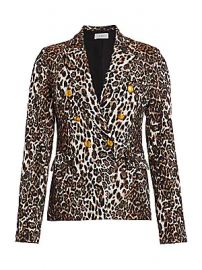 A L C  - Alton Leopard Print Double-Breasted Blazer at Saks Fifth Avenue