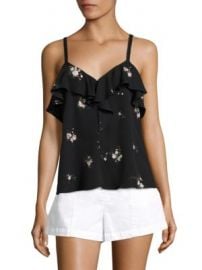 A L C  - Ari Ruffle Silk Top at Saks Off 5th