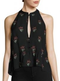 A L C  - Binx Peplum Silk Top at Saks Fifth Avenue