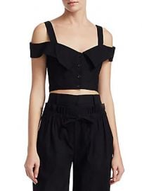 A L C  - Blake Cold Shoulder Crop Top at Saks Off 5th