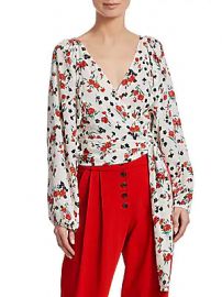 A L C  - Carla Floral Wrap Top at Saks Off 5th