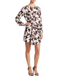 A L C  - Freja Silk Palm Dress at Saks Fifth Avenue