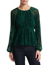 A L C  - Karen Velvet Burnout Blouse at Saks Off 5th