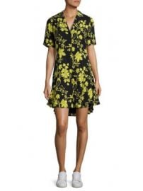 A L C  - Kayden Floral-Print Silk Shirtdress at Saks Off 5th