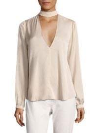 A L C  - Liza Stretch-Silk Choker Top at Saks Fifth Avenue